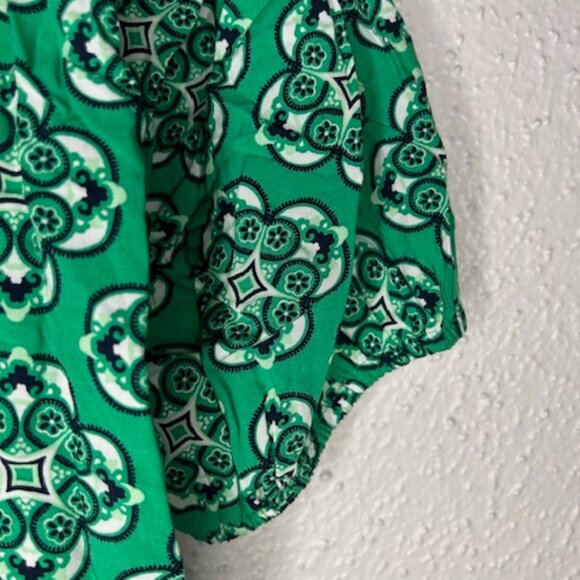 Crown and Ivy Green floral, mosaic shirt Size 3X - Picture 3 of 6